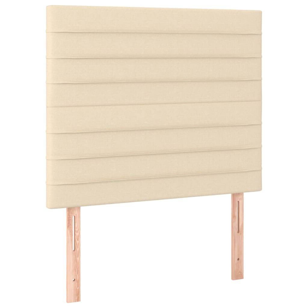 vidaXL LED Kopfteil Creme 80x5x118/128 cm Stoff
