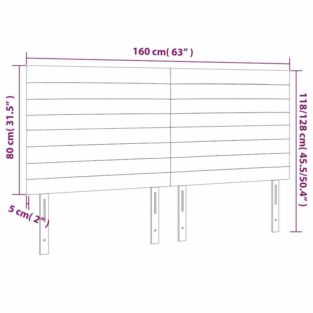vidaXL Kopfteile 4 Stk. Dunkelgrün 80x5x78/88 cm Samt
