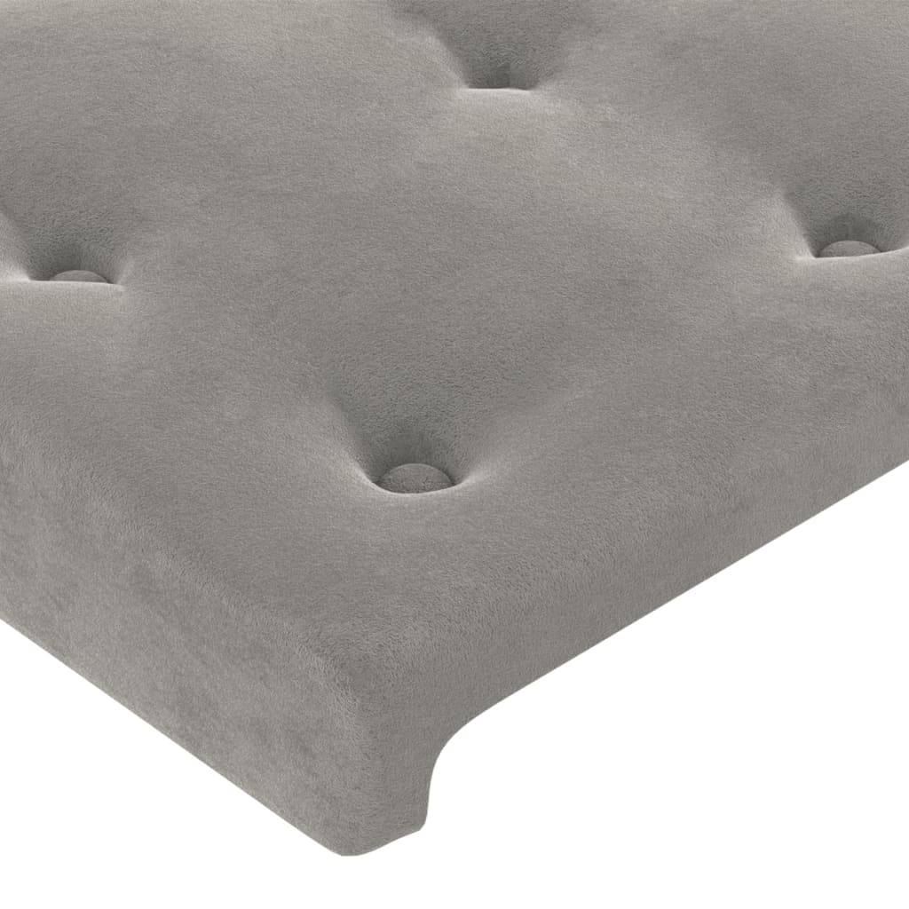 vidaXL Kopfteile 2 Stk. Hellgrau 80x5x78/88 cm Samt