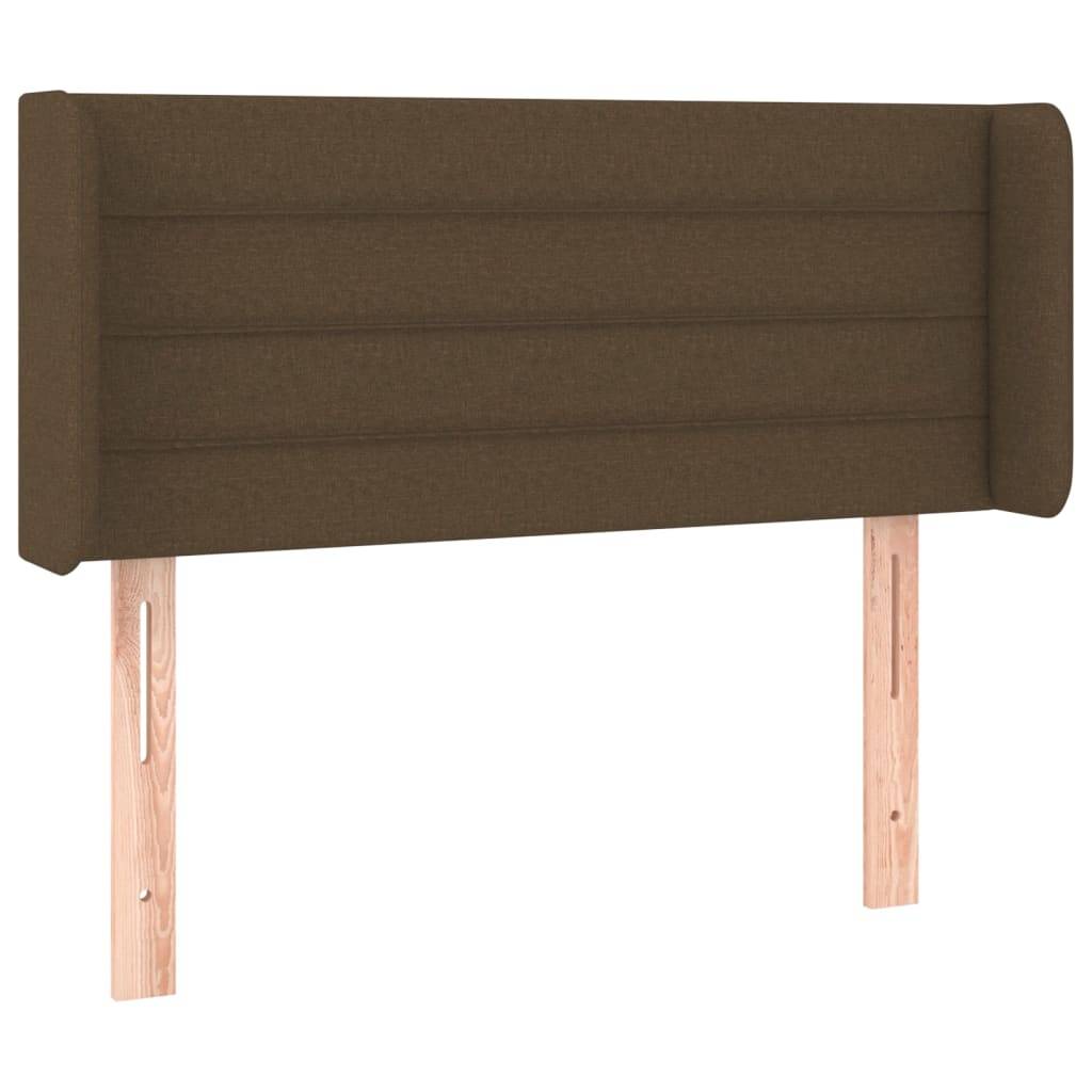 vidaXL LED Kopfteil Dunkelbraun 83x16x78/88 cm Stoff