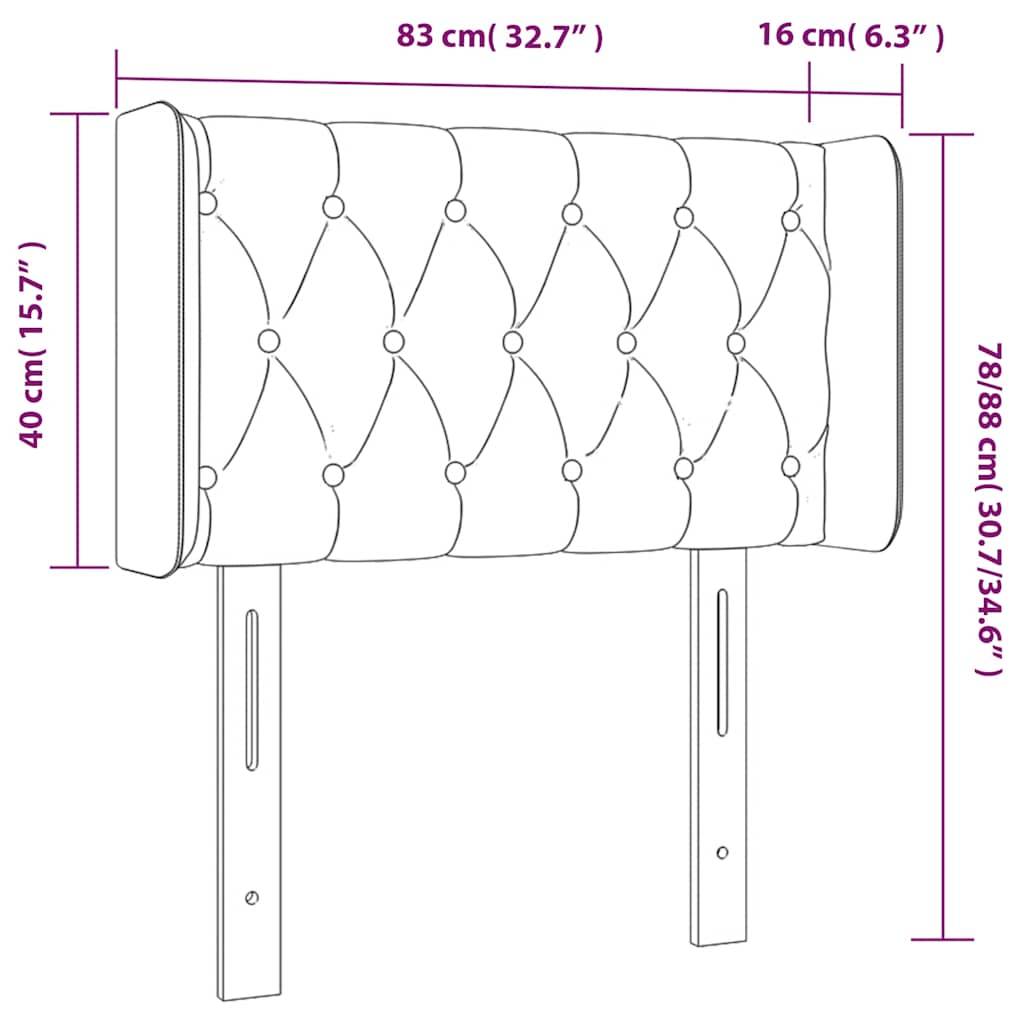 vidaXL LED Kopfteil Dunkelgrün 83x16x78/88 cm Samt