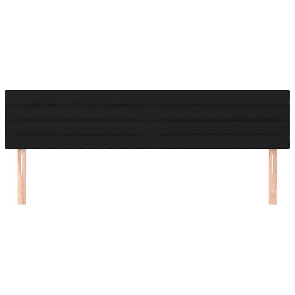 vidaXL Kopfteile 2 Stk. Schwarz 80x5x78/88 cm Stoff