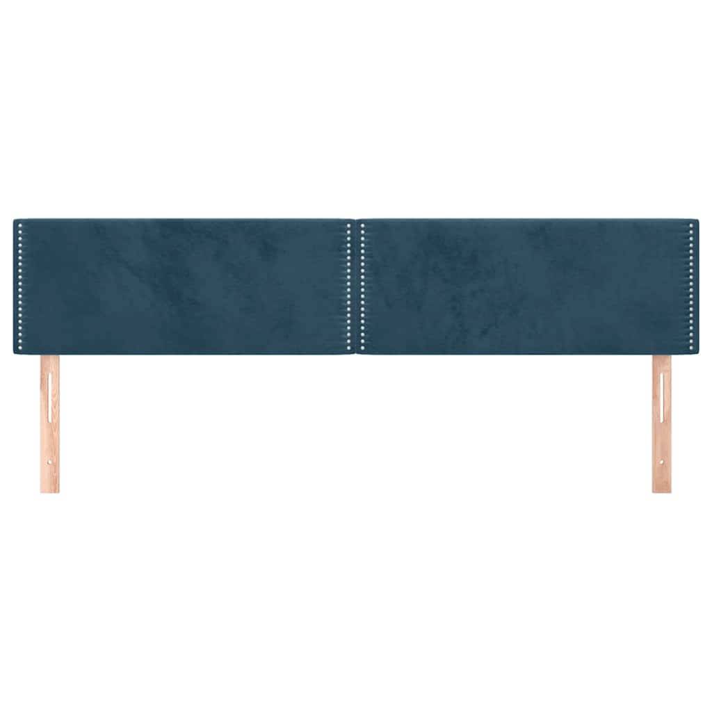 vidaXL Kopfteile 2 Stk. Dunkelblau 80x5x78/88 cm Samt