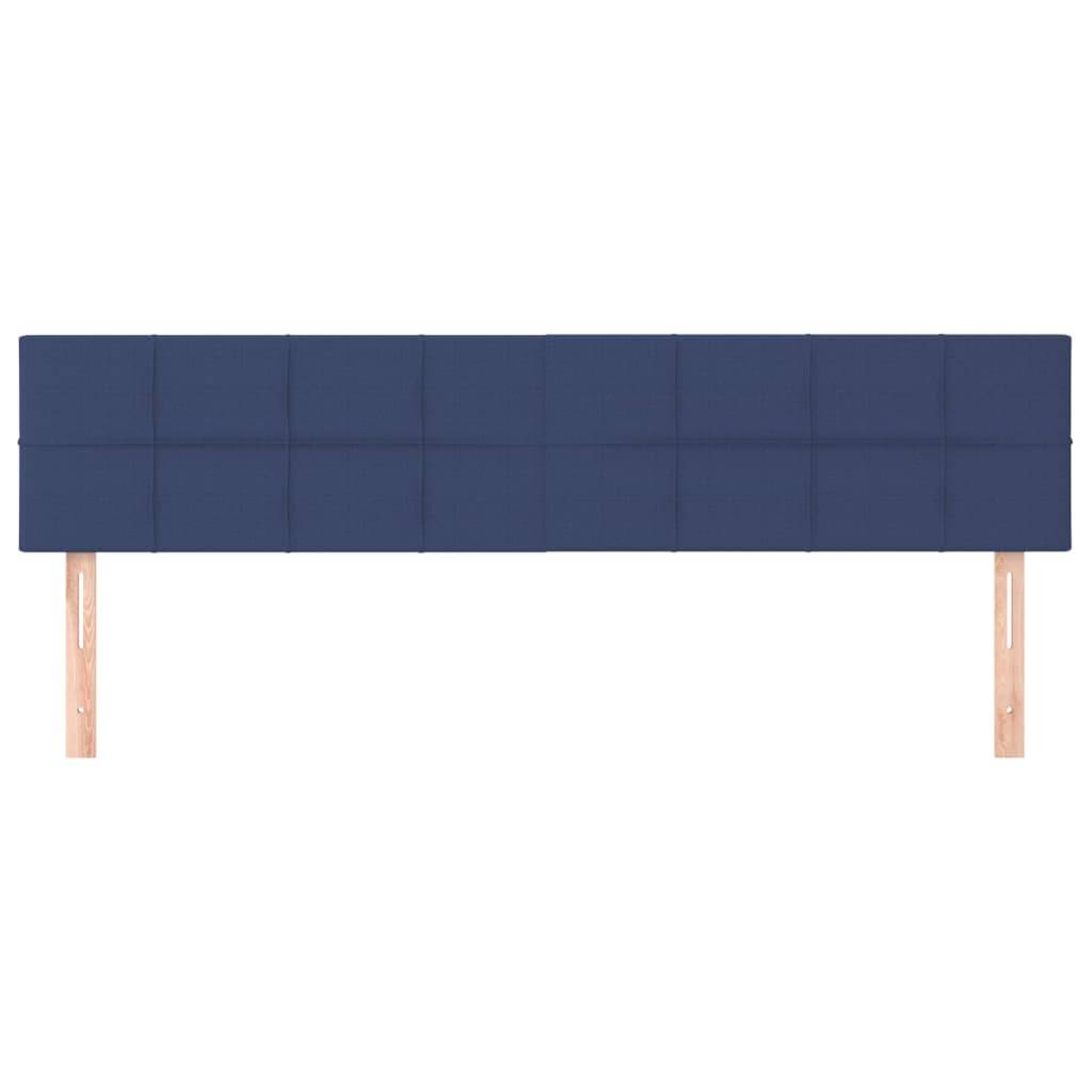 vidaXL Kopfteile 2 Stk. Blau 80x5x78/88 cm Stoff