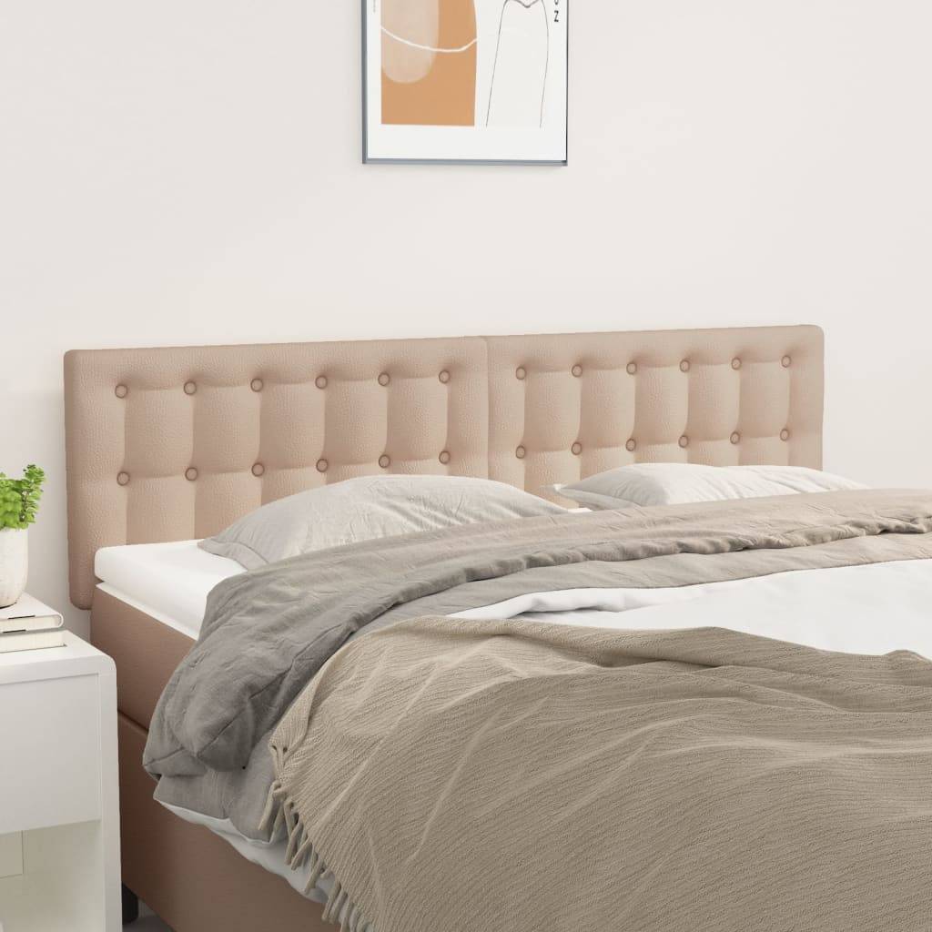 vidaXL Kopfteile 2 Stk. Cappuccino-Braun 72x5x78/88 cm Kunstleder