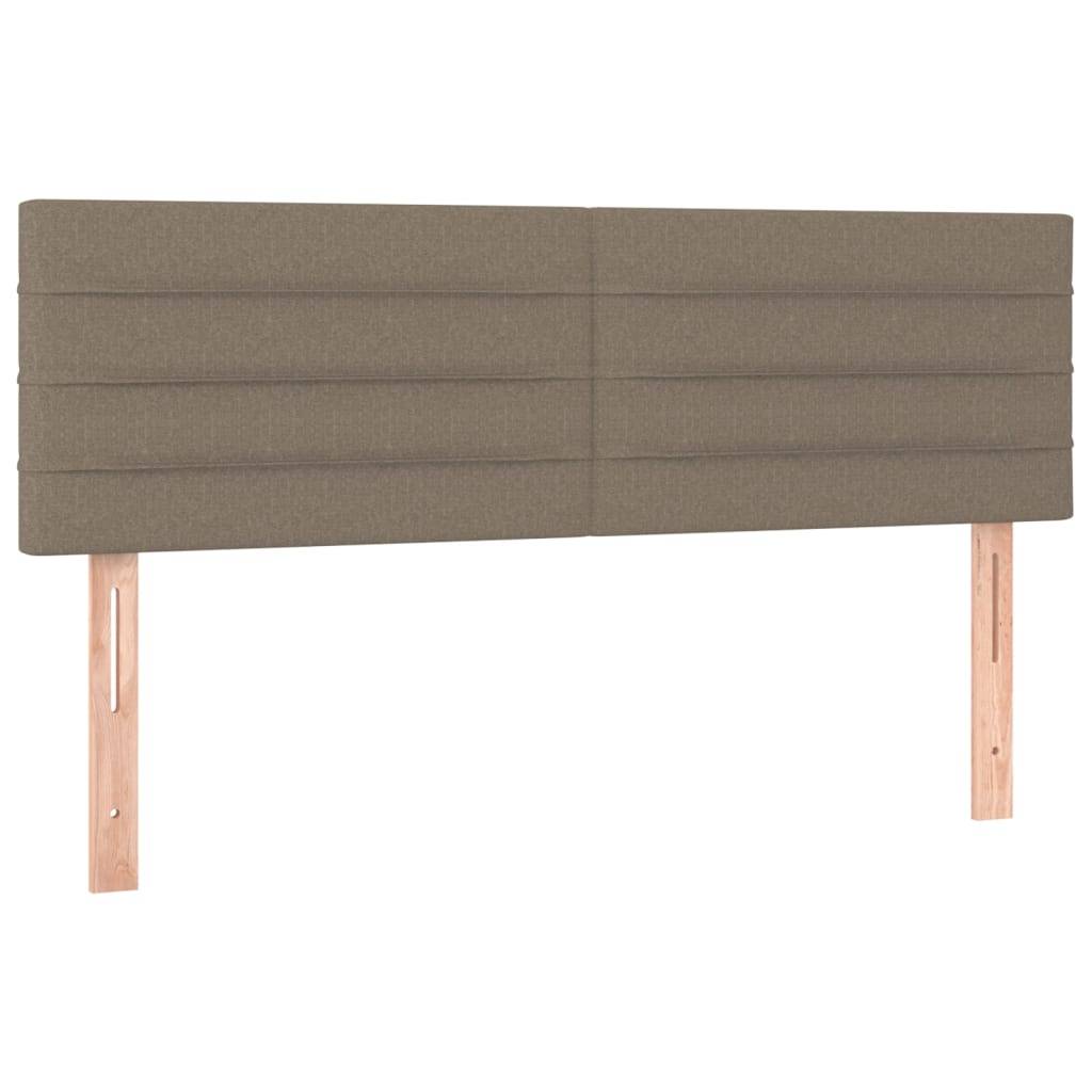 vidaXL LED Kopfteil Taupe 144x5x78/88 cm Stoff