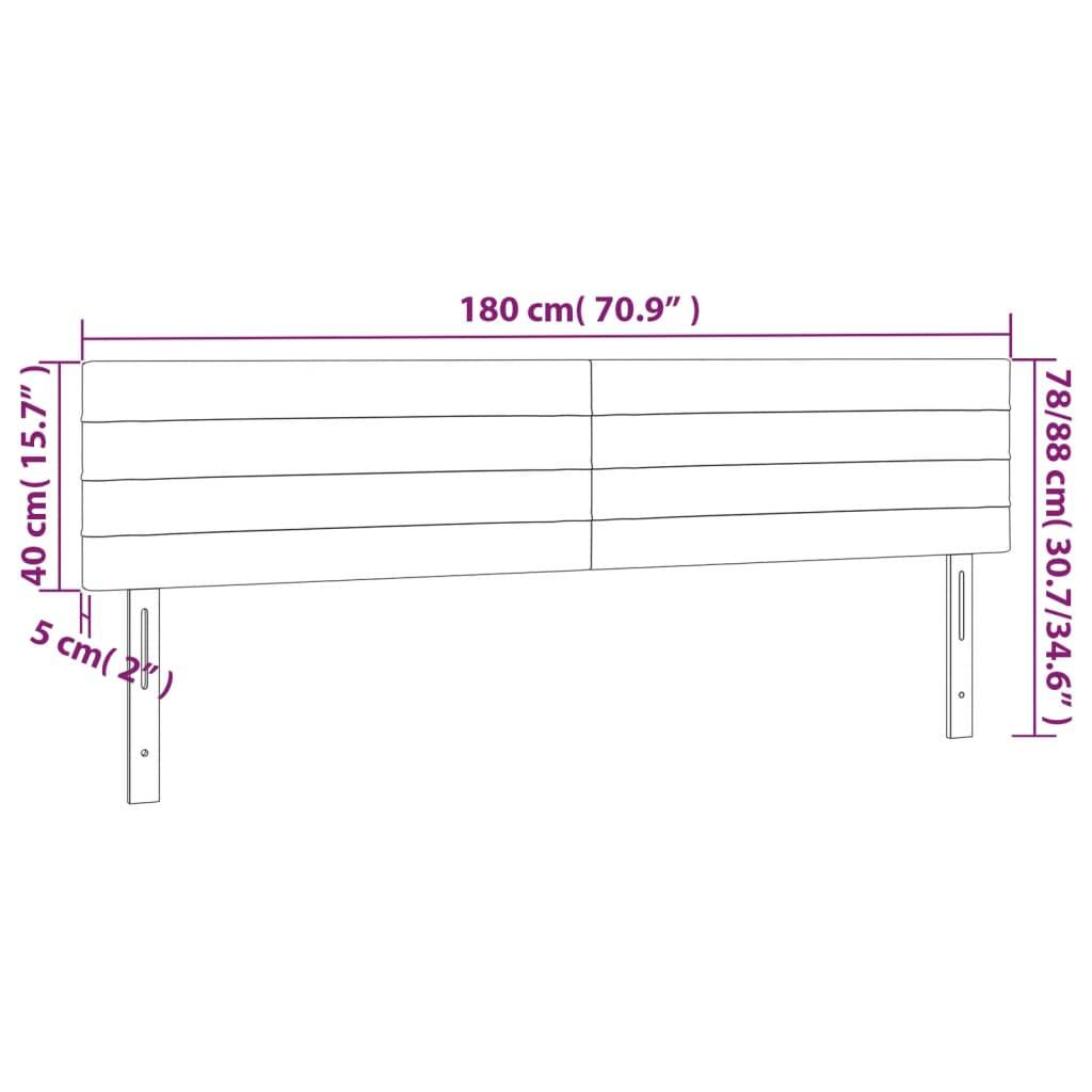 vidaXL Kopfteile 2 Stk. Rosa 90x5x78/88 cm Samt