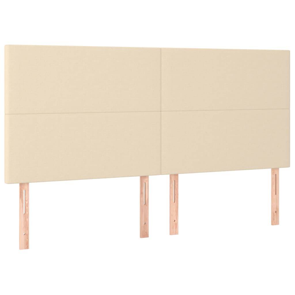 vidaXL Kopfteile 4 Stk. Creme 90x5x78/88 cm Stoff