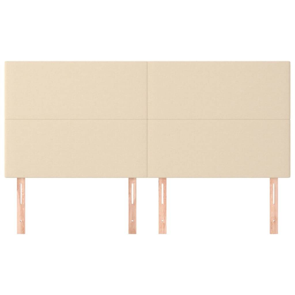 vidaXL Kopfteile 4 Stk. Creme 90x5x78/88 cm Stoff
