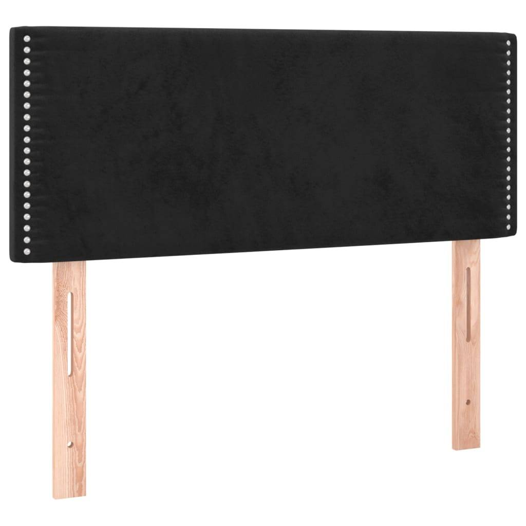 vidaXL LED Kopfteil Schwarz 100x5x78/88 cm Samt