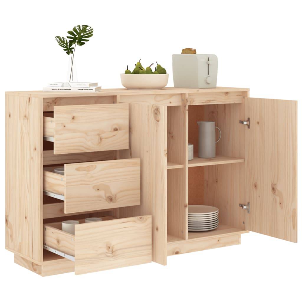 vidaXL Sideboard 111x34x75 cm Massivholz Kiefer