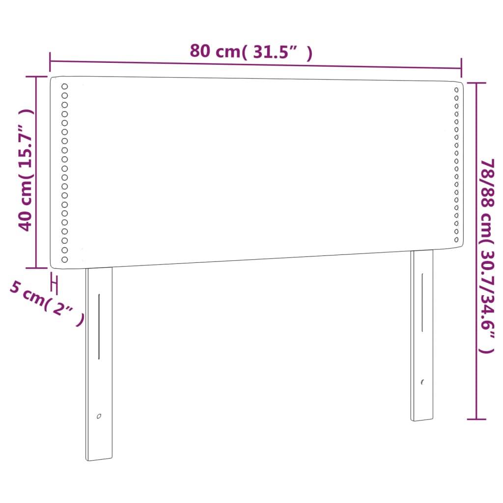 vidaXL Kopfteil Schwarz 80x5x78/88 cm Stoff