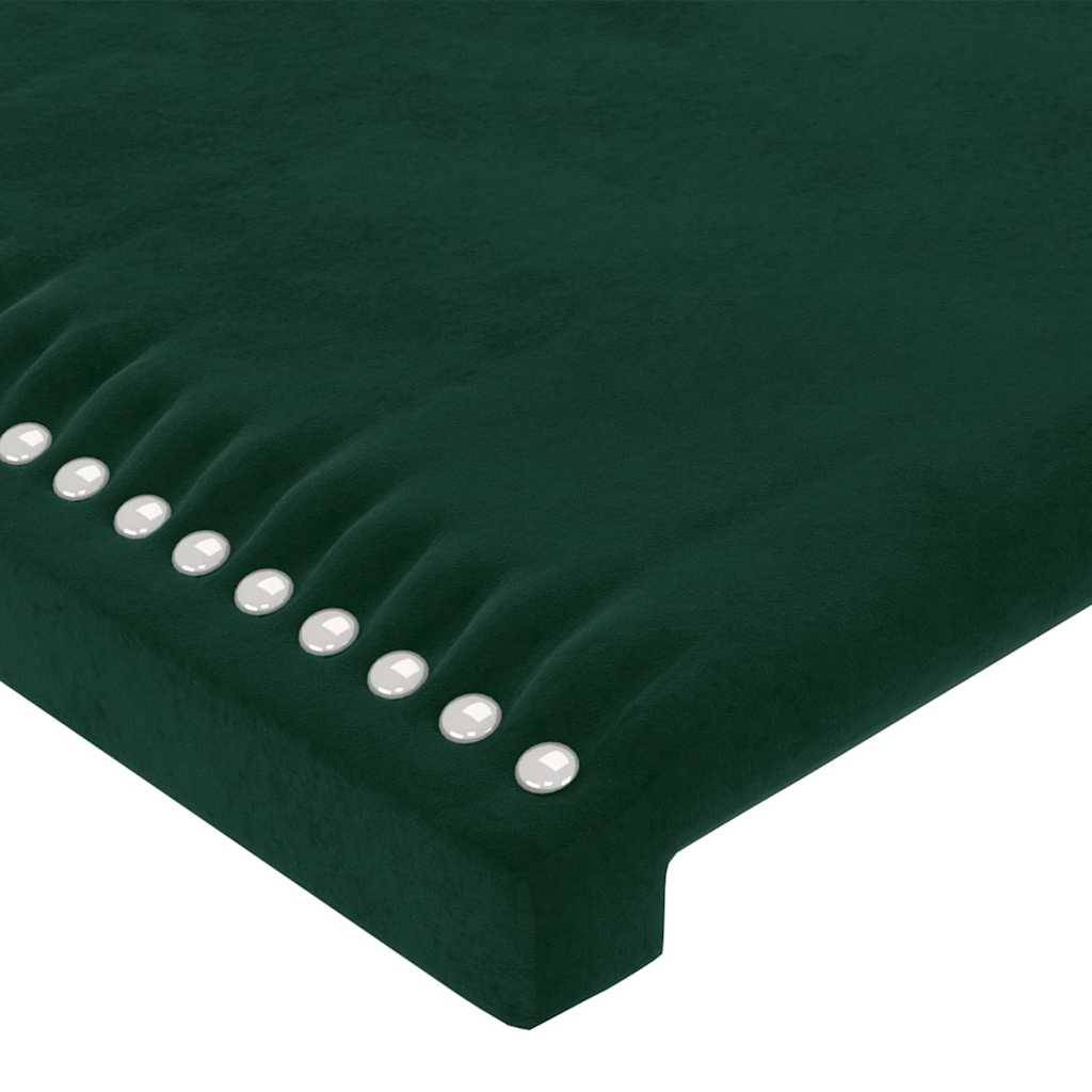 vidaXL Kopfteile 2 Stk. Dunkelgrün 100x5x78/88 cm Samt