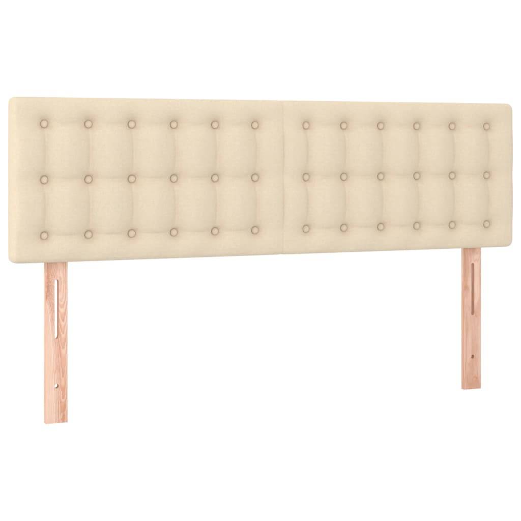 vidaXL Kopfteile 2 Stk. Creme 72x5x78/88 cm Stoff