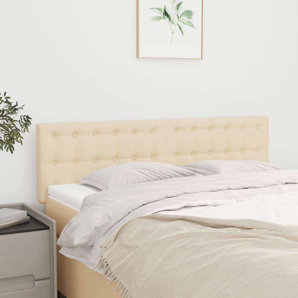 vidaXL Kopfteile 2 Stk. Creme 72x5x78/88 cm Stoff