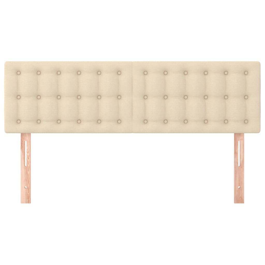 vidaXL Kopfteile 2 Stk. Creme 72x5x78/88 cm Stoff