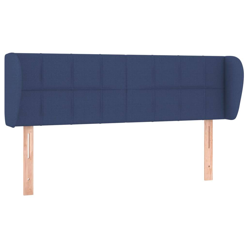 vidaXL Kopfteil mit Ohren Blau 147x23x78/88 cm Stoff