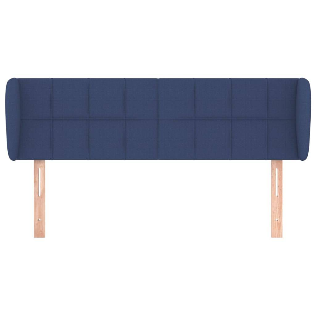 vidaXL Kopfteil mit Ohren Blau 147x23x78/88 cm Stoff