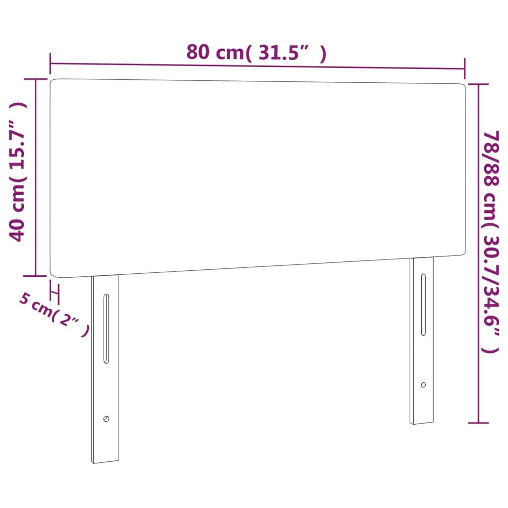 vidaXL Kopfteil Taupe 80x5x78/88 cm Stoff