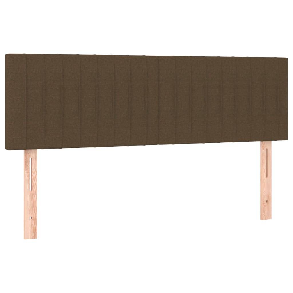 vidaXL Kopfteile 2 Stk. Dunkelbraun 72x5x78/88 cm Stoff