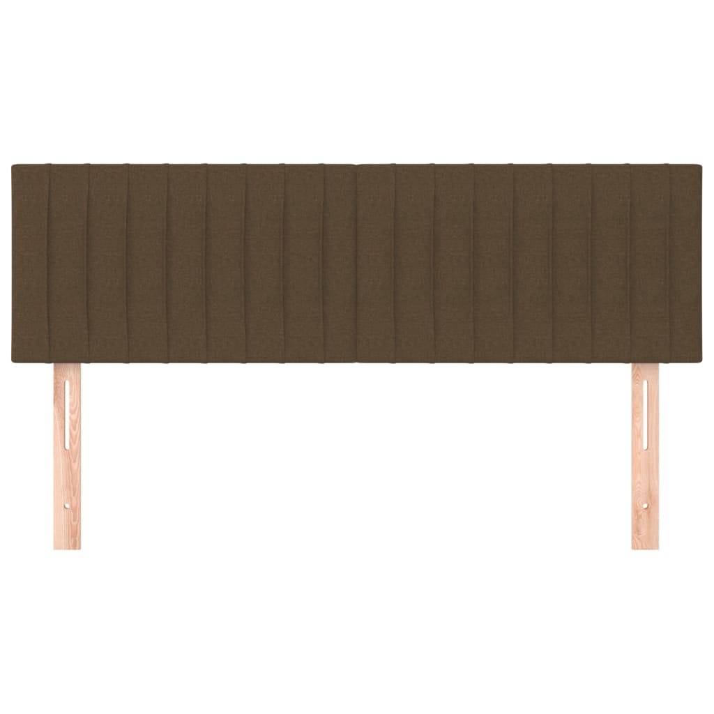 vidaXL Kopfteile 2 Stk. Dunkelbraun 72x5x78/88 cm Stoff