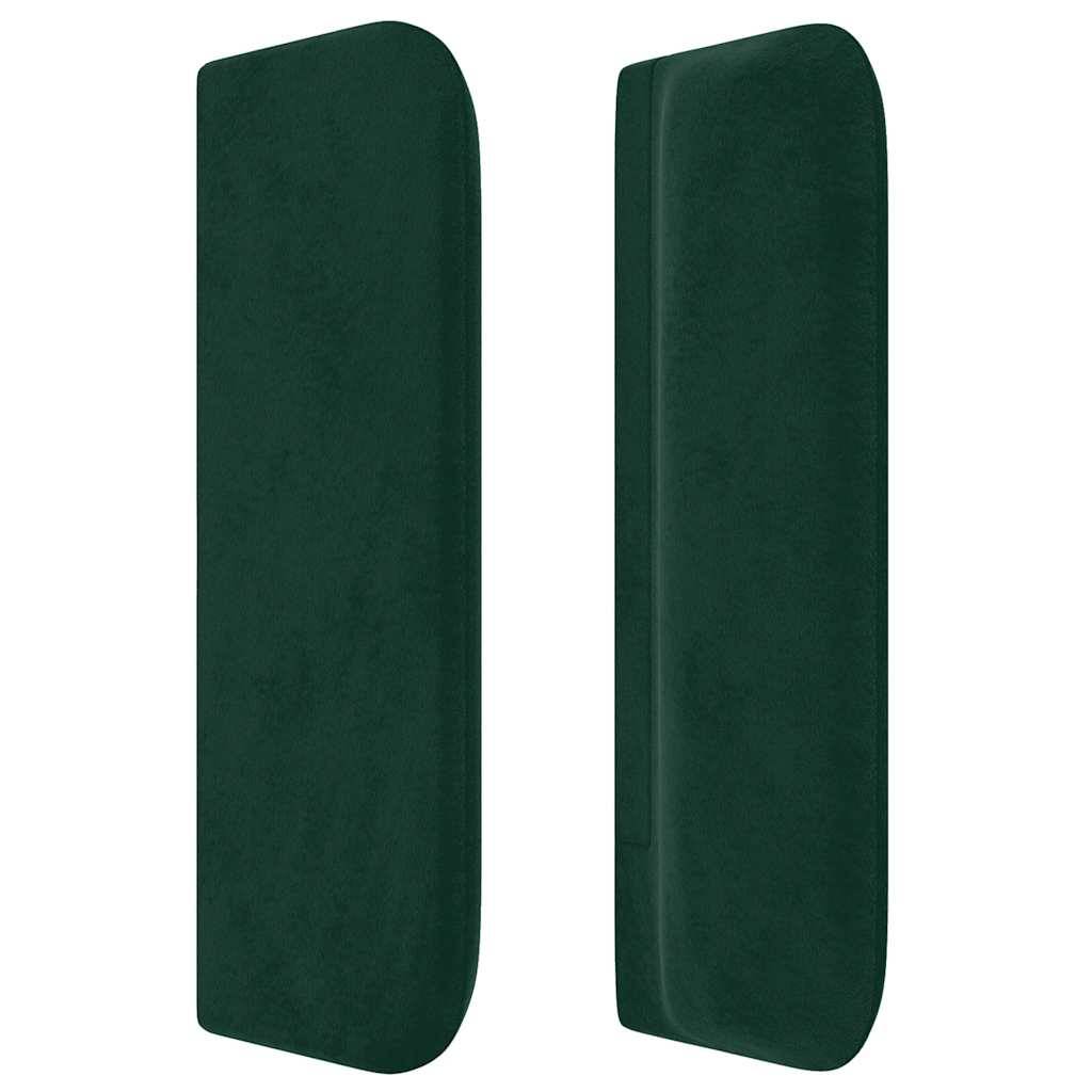 vidaXL Kopfteil mit Ohren Dunkelgrün 83x16x78/88 cm Samt