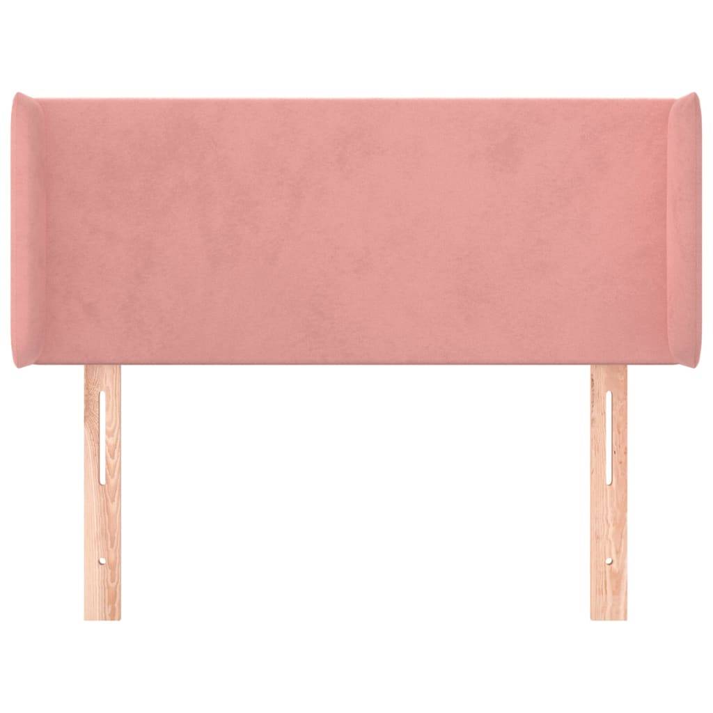 vidaXL Kopfteil mit Ohren Rosa 83x16x78/88 cm Samt