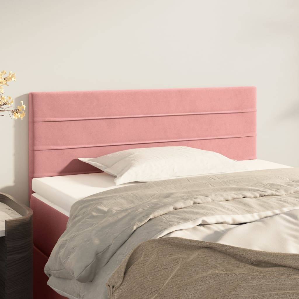 vidaXL Kopfteil Rosa 100x5x78/88 cm Samt