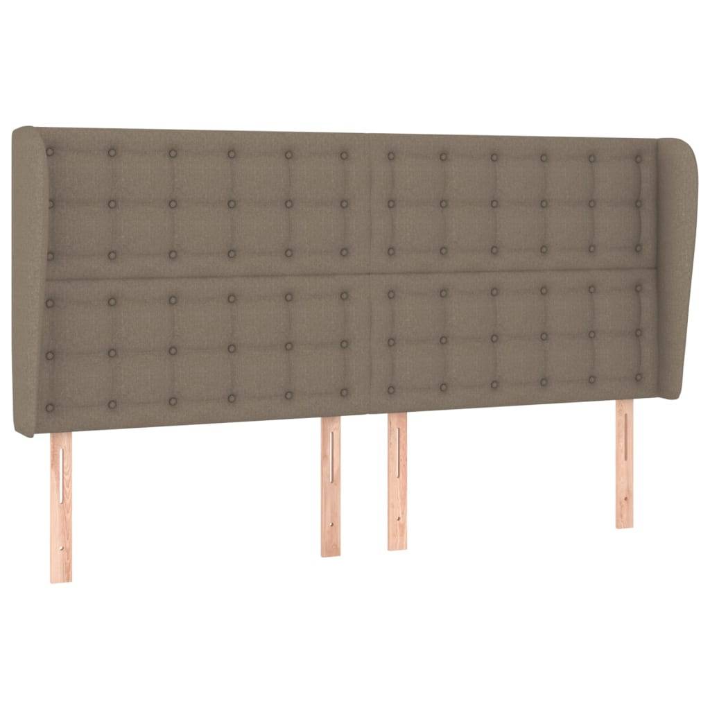 vidaXL Kopfteil mit Ohren Taupe 163x23x118/128 cm Stoff