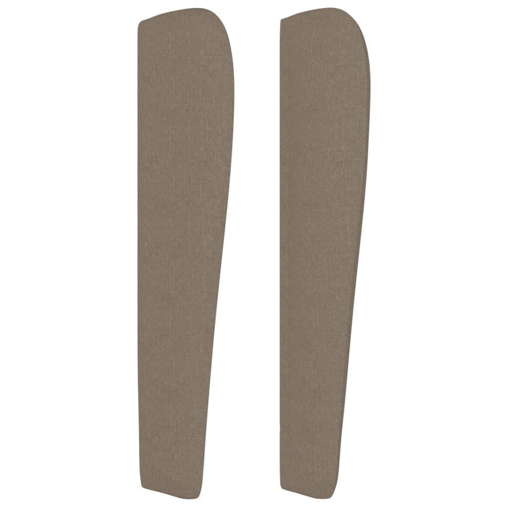 vidaXL Kopfteil mit Ohren Taupe 163x23x118/128 cm Stoff