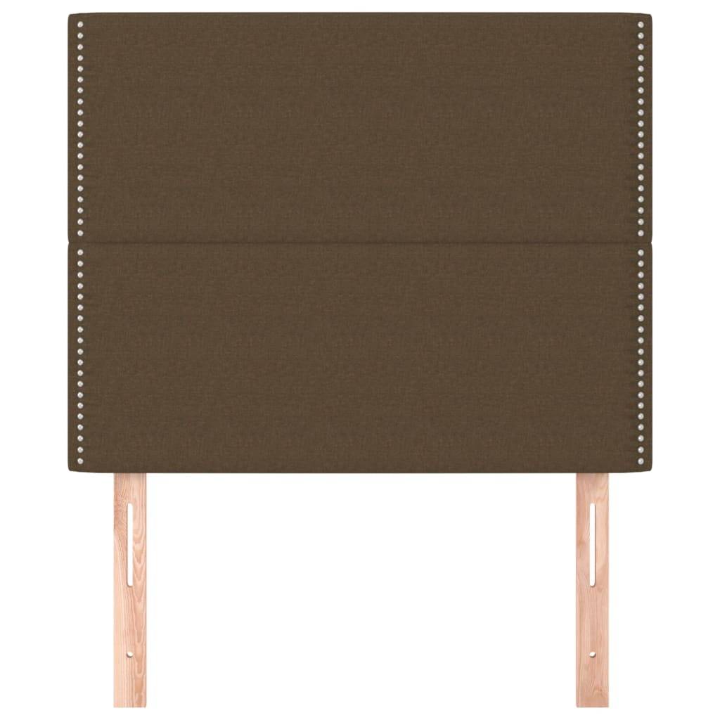 vidaXL Kopfteile 2 Stk. Dunkelbraun 100x5x78/88 cm Stoff