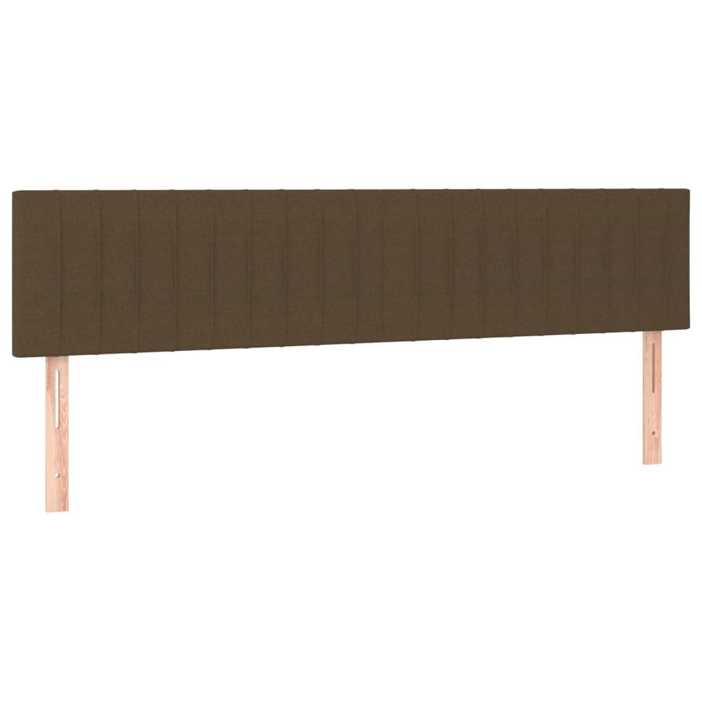 vidaXL Kopfteile 2 Stk. Dunkelbraun 90x5x78/88 cm Stoff