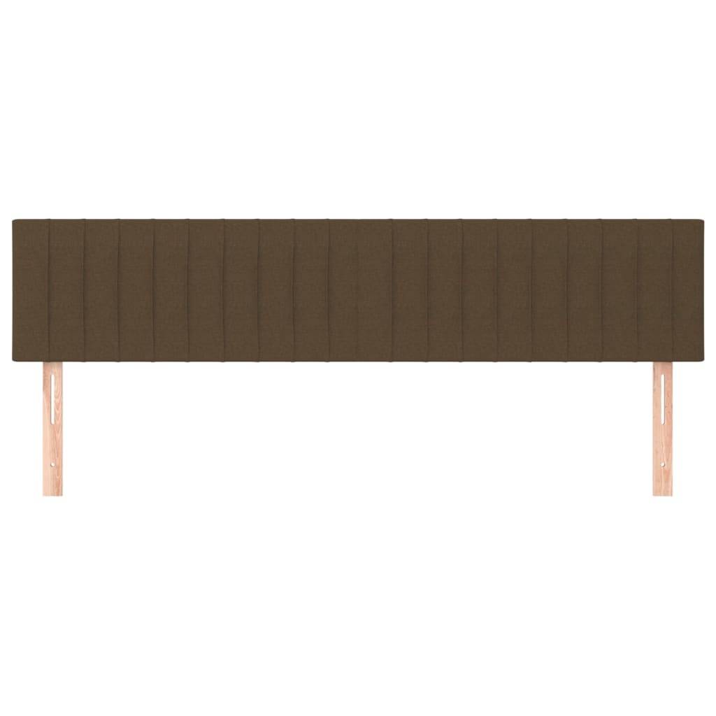vidaXL Kopfteile 2 Stk. Dunkelbraun 90x5x78/88 cm Stoff