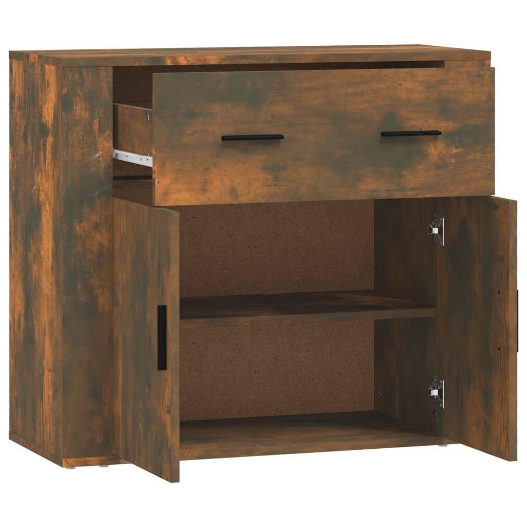 vidaXL Sideboard Räuchereiche 80x33x70 cm Holzwerkstoff