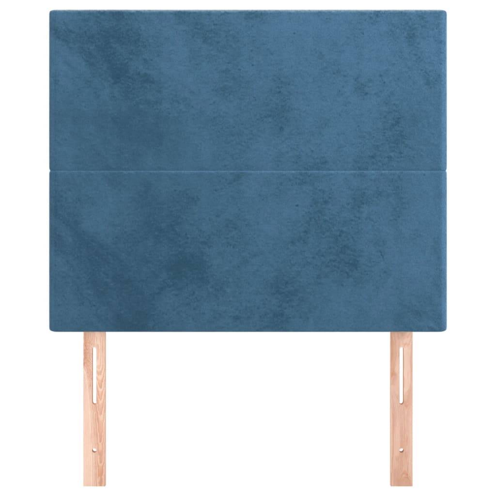 vidaXL Kopfteile 2 Stk. Dunkelblau 90x5x78/88 cm Samt