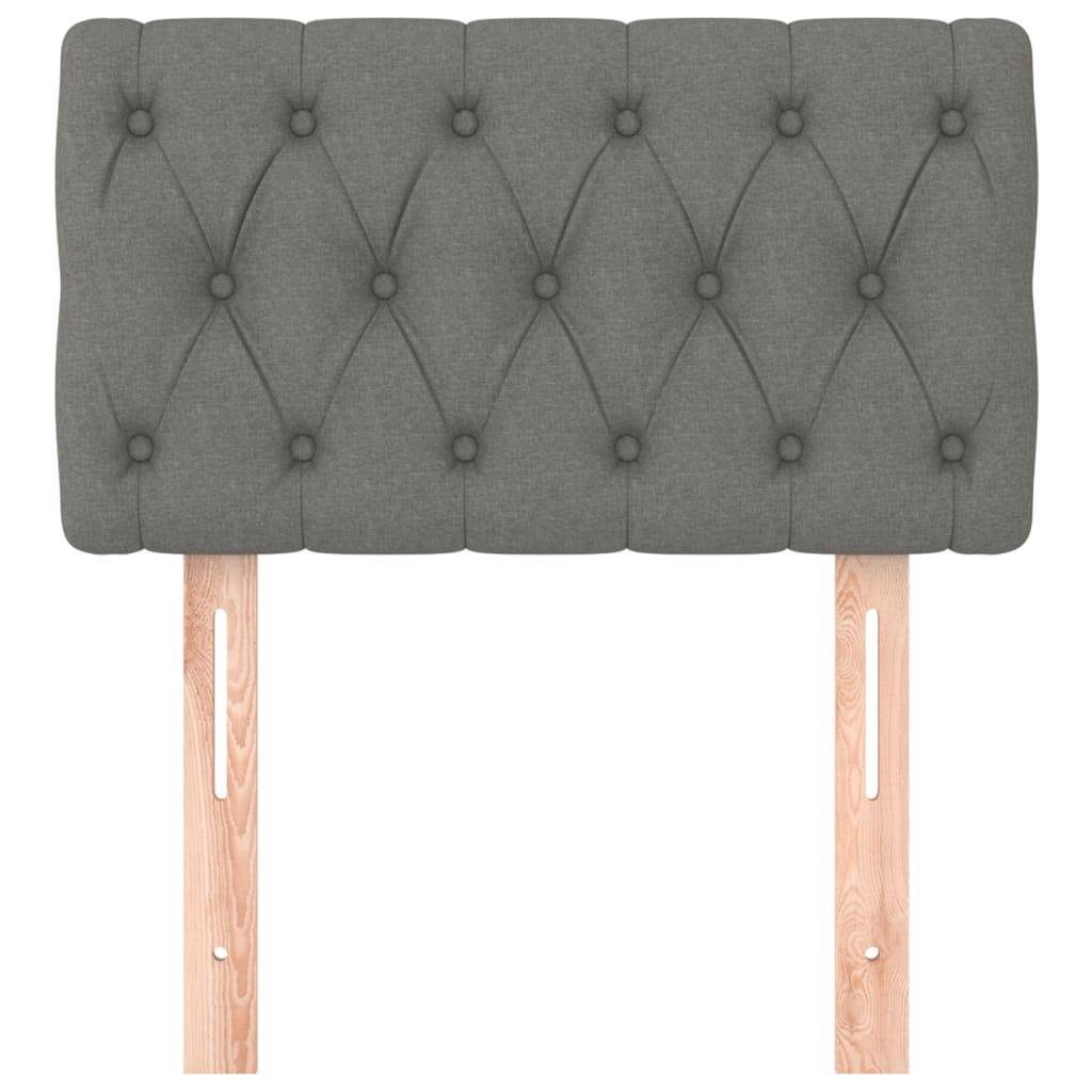 vidaXL Kopfteil Dunkelgrau 80x7x78/88 cm Stoff