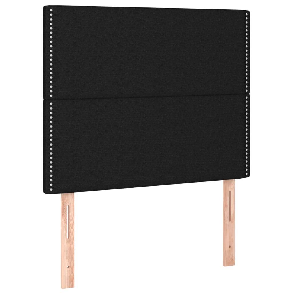 vidaXL Kopfteile 2 Stk. Schwarz 80x5x78/88 cm Stoff