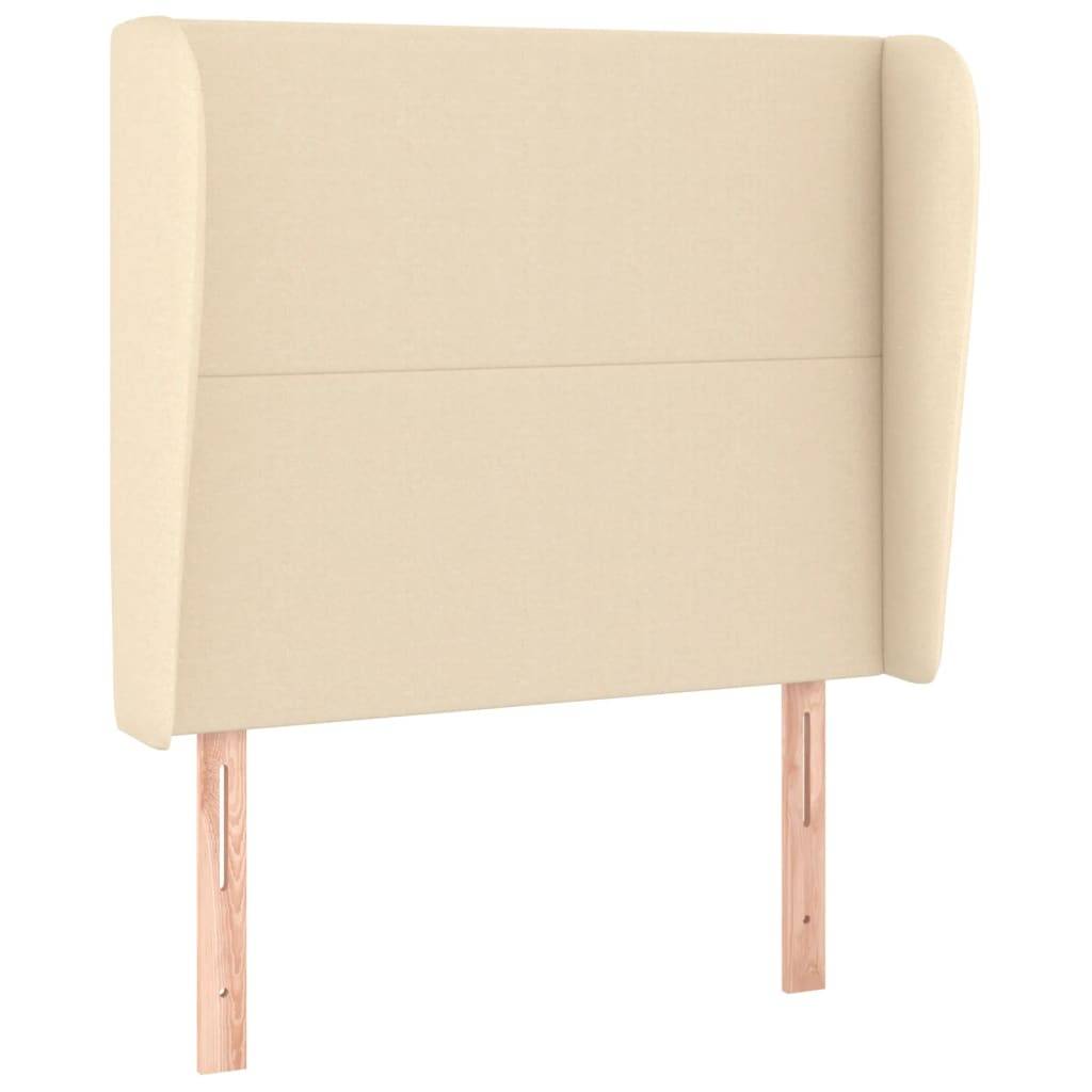 vidaXL Kopfteil mit Ohren Creme 83x23x118/128 cm Stoff