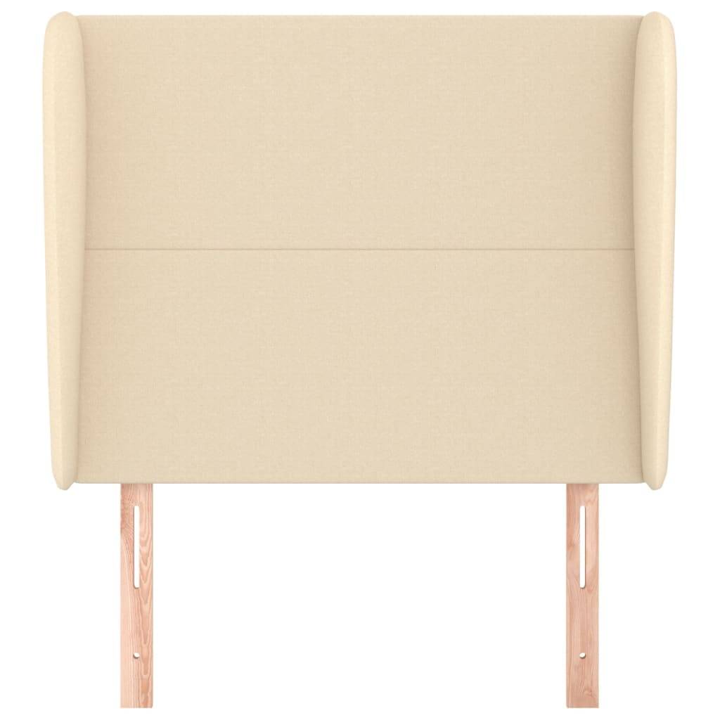 vidaXL Kopfteil mit Ohren Creme 83x23x118/128 cm Stoff