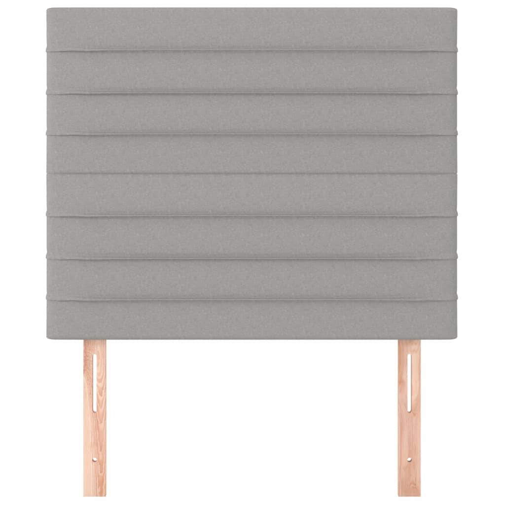 vidaXL Kopfteile 2 Stk. Hellgrau 100x5x78/88 cm Stoff