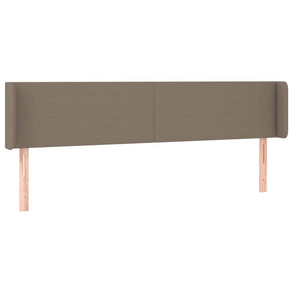 vidaXL Kopfteil mit Ohren Taupe 203x16x78/88 cm Stoff
