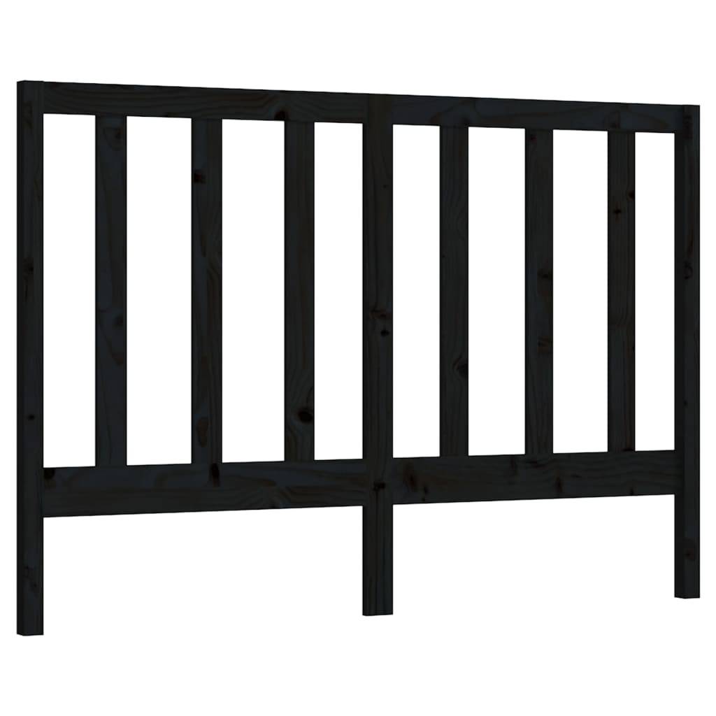 vidaXL Kopfteil Schwarz 146x4x100 cm Massivholz Kiefer