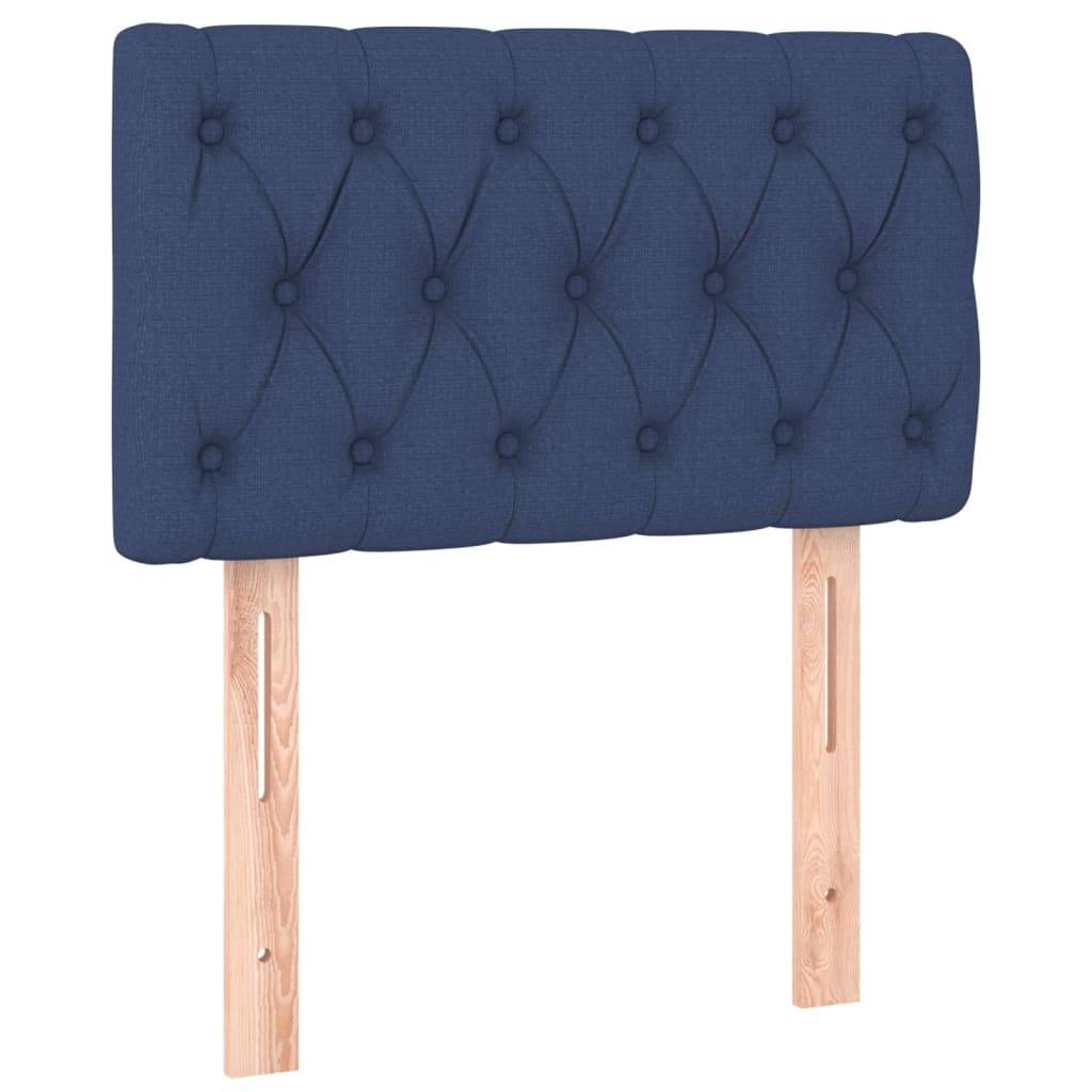 vidaXL LED Kopfteil Blau 80x7x78/88 cm Stoff