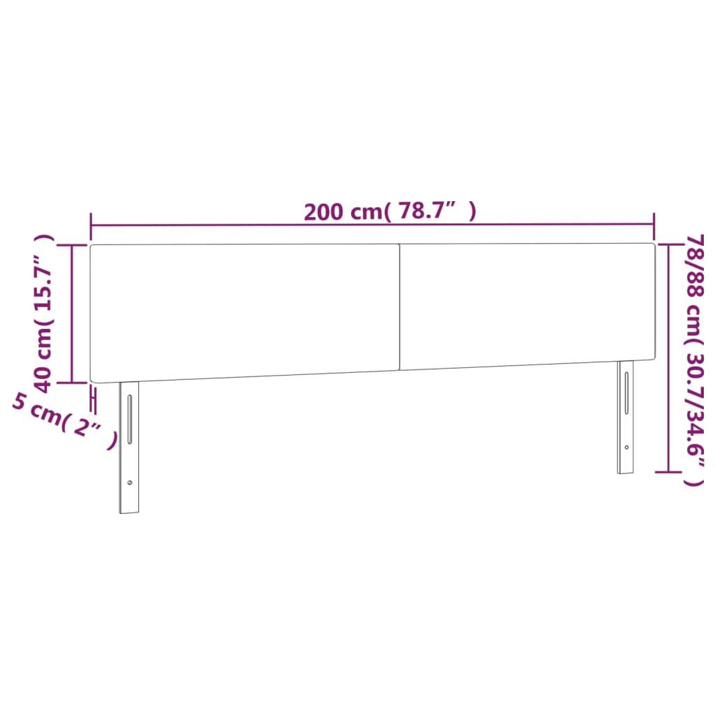 vidaXL Kopfteile 2 Stk. Blau 100x5x78/88 cm Stoff