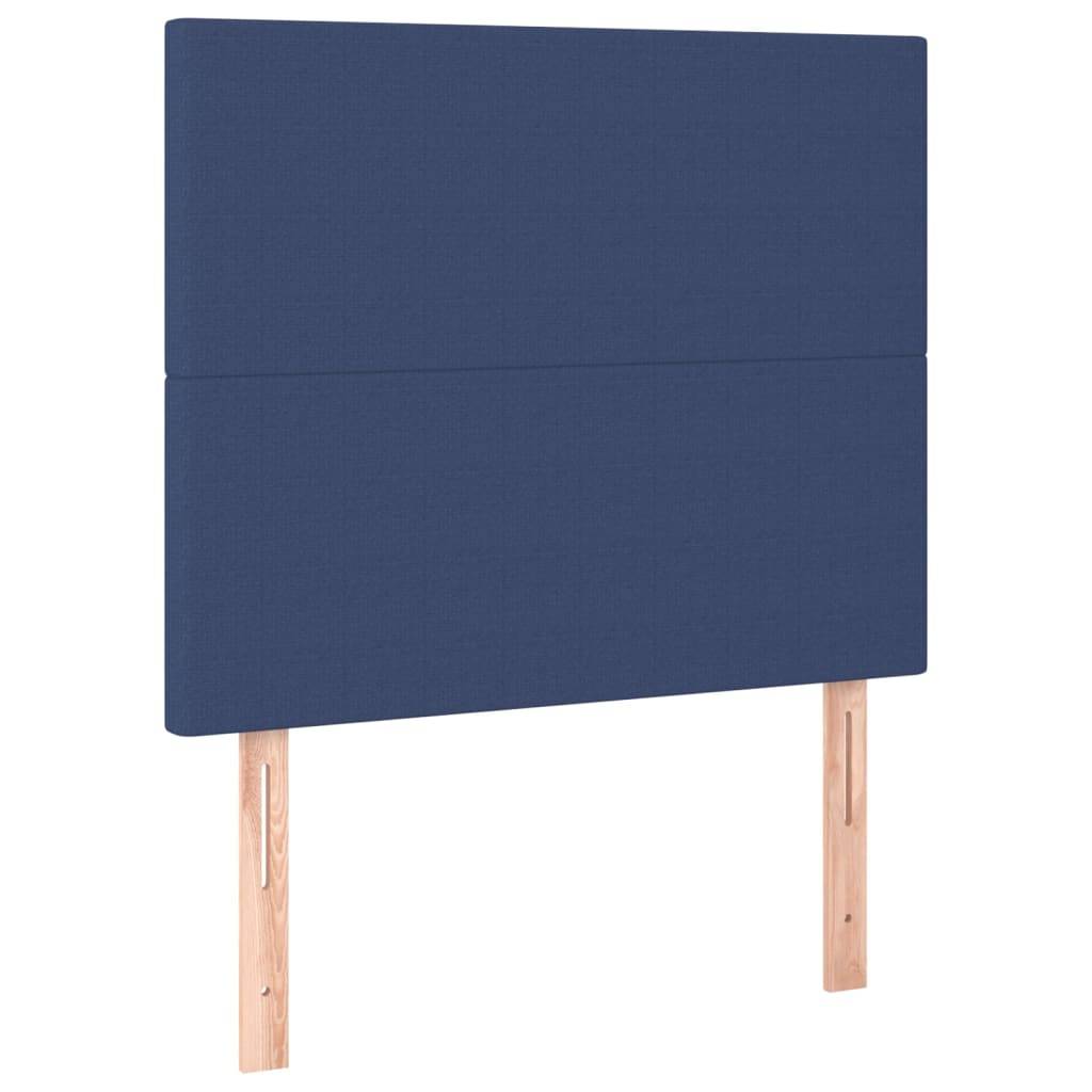 vidaXL Kopfteile 2 Stk. Blau 100x5x78/88 cm Stoff