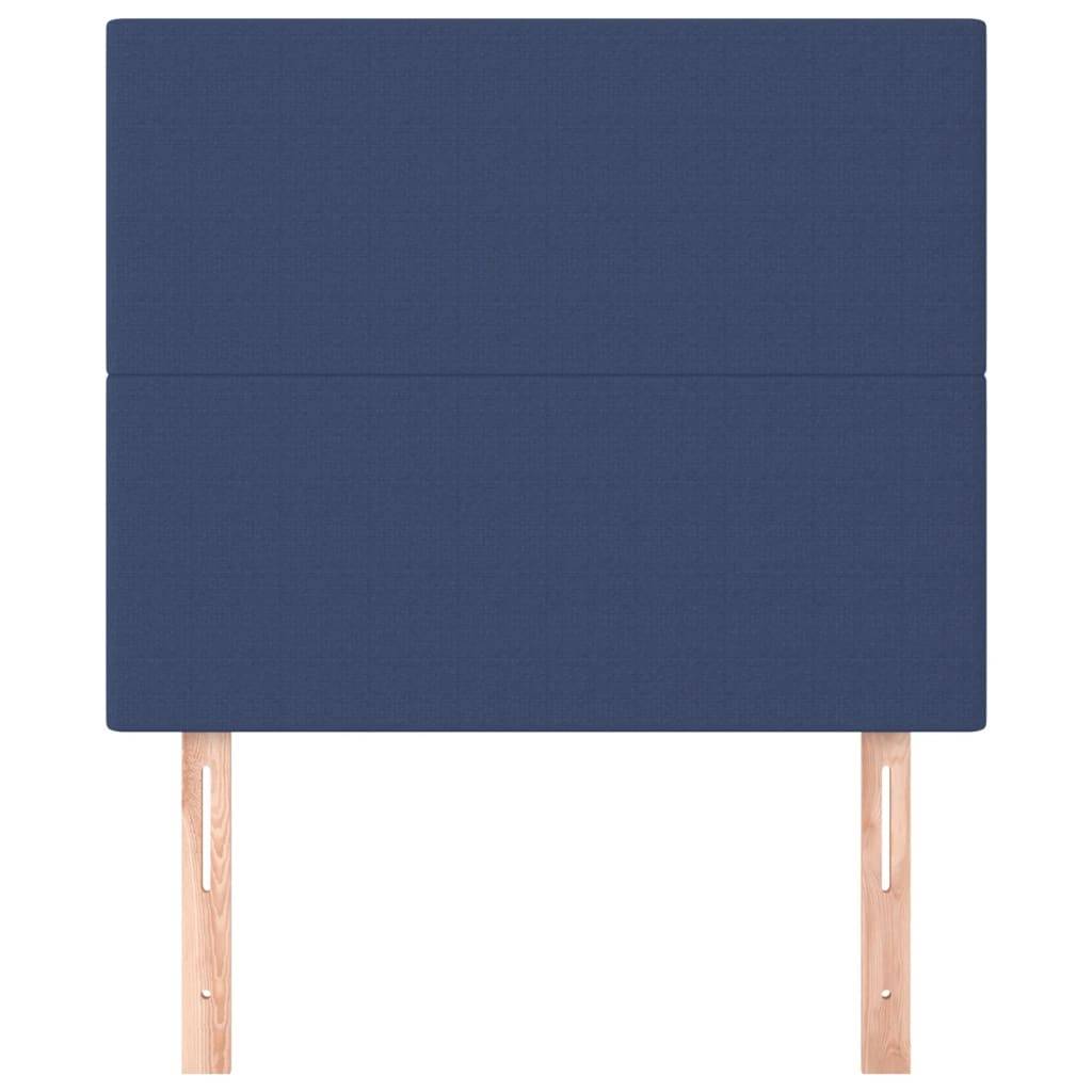 vidaXL Kopfteile 2 Stk. Blau 100x5x78/88 cm Stoff