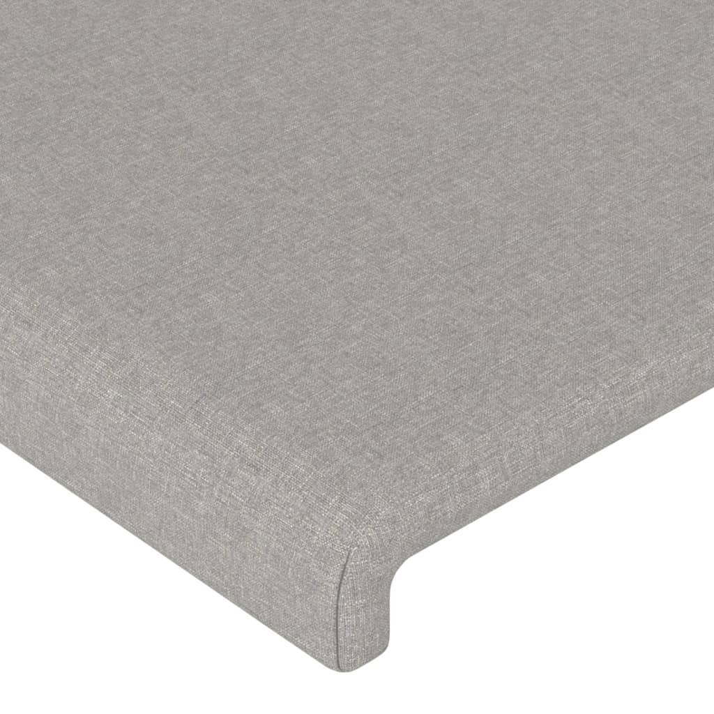 vidaXL Kopfteile 2 Stk. Hellgrau 100x5x78/88 cm Stoff