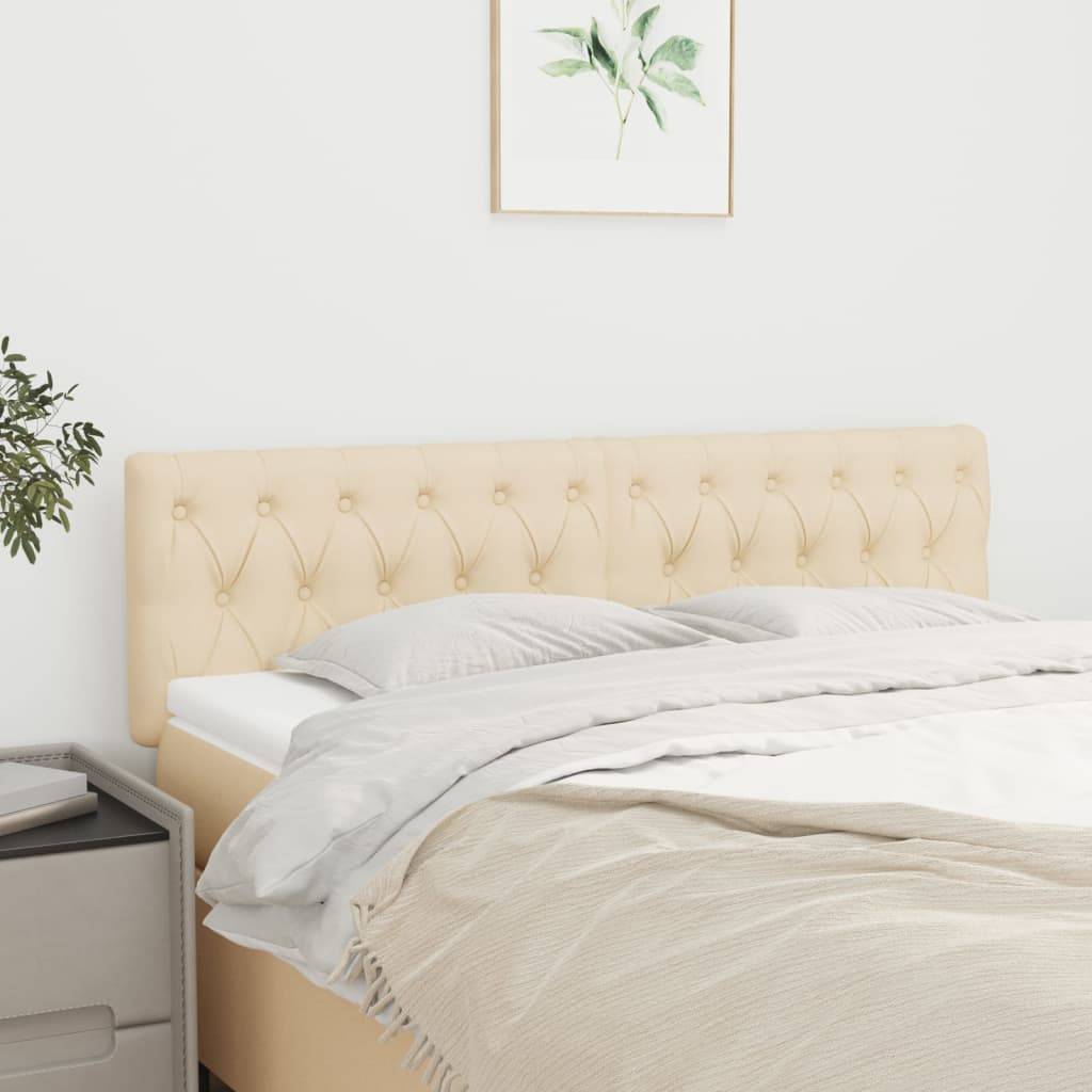 vidaXL Kopfteile 2 Stk. Creme 72x7x78/88 cm Stoff