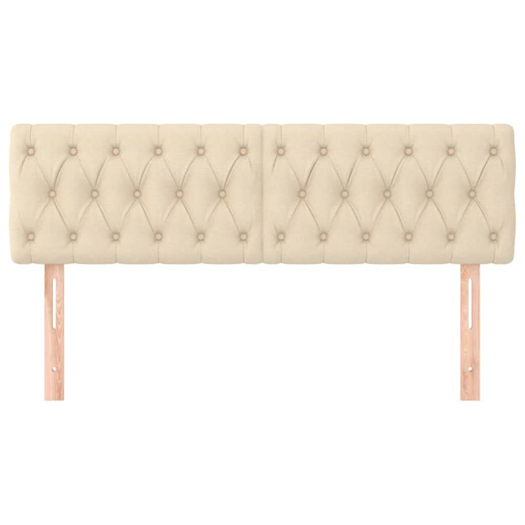 vidaXL Kopfteile 2 Stk. Creme 72x7x78/88 cm Stoff