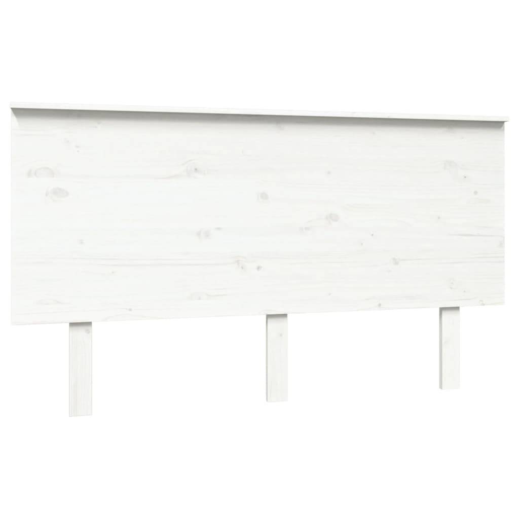 vidaXL Kopfteil Weiß 144x6x82,5 cm Massivholz Kiefer